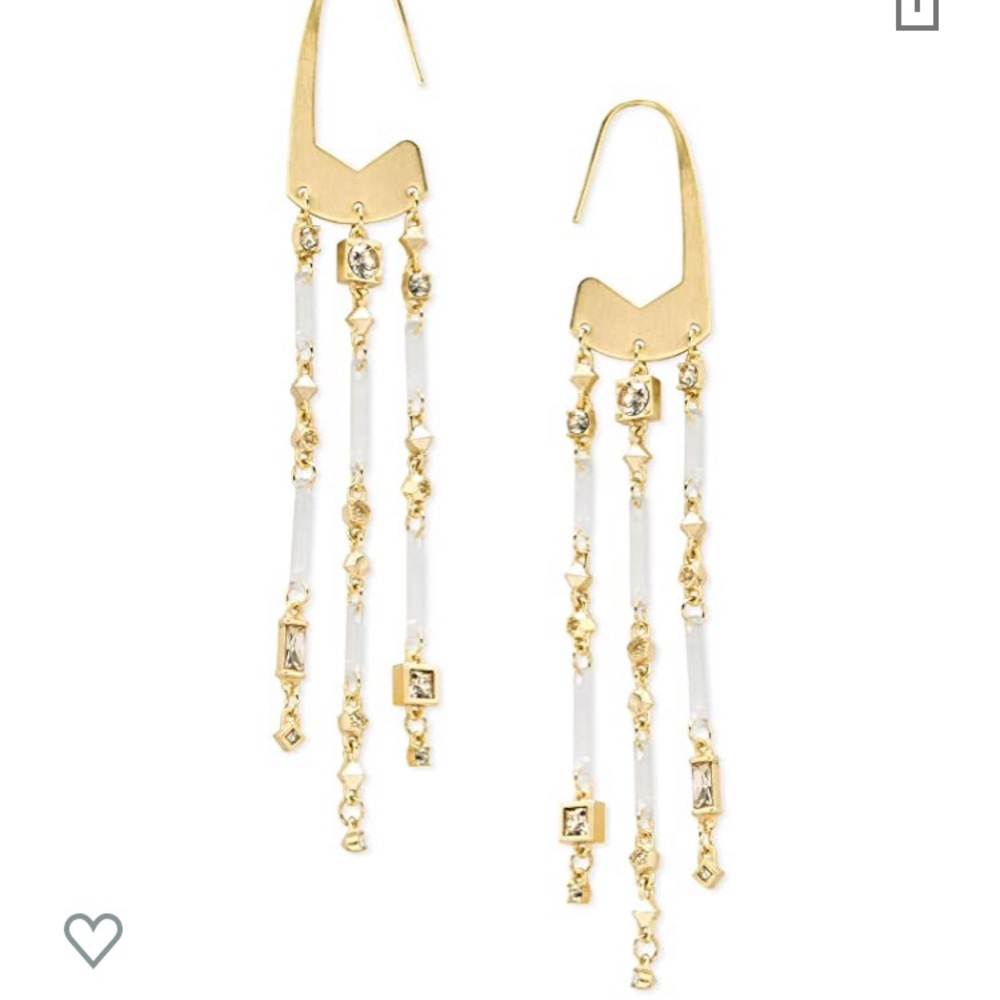 Kendra Scott Corza Earrings Gold/Smoky mix NWT
